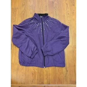 Ac-tiv-ology Set VTG Zip-up Jacket and Active pants Purple Size petite Medium